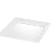 Melamine bord vierkant met motief | 25x25cm | wit